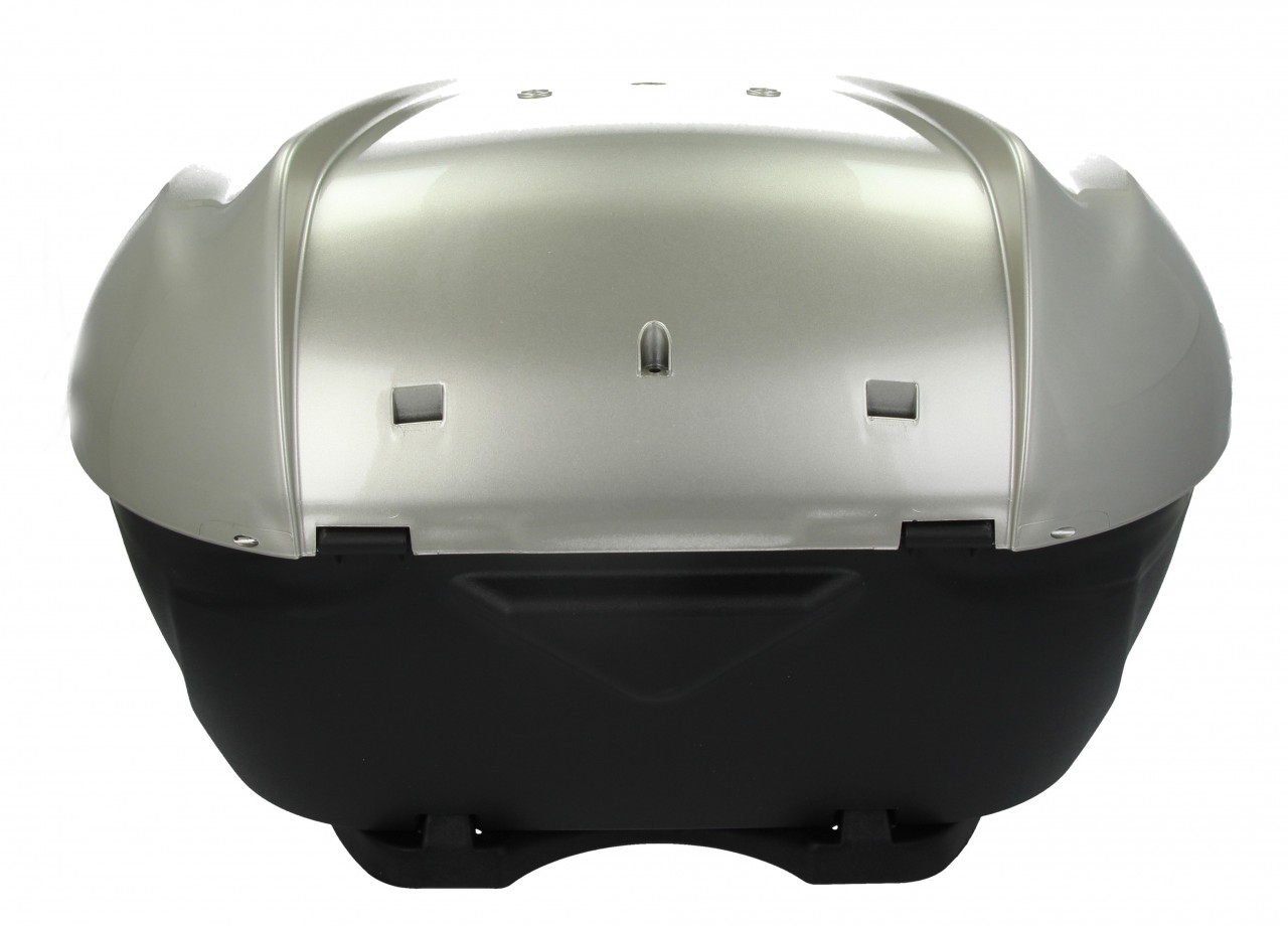Top Case Kit 36 l. Gris Cloud G04 Original Piaggio pour Beverly HPE (plaque de maintien incluse)