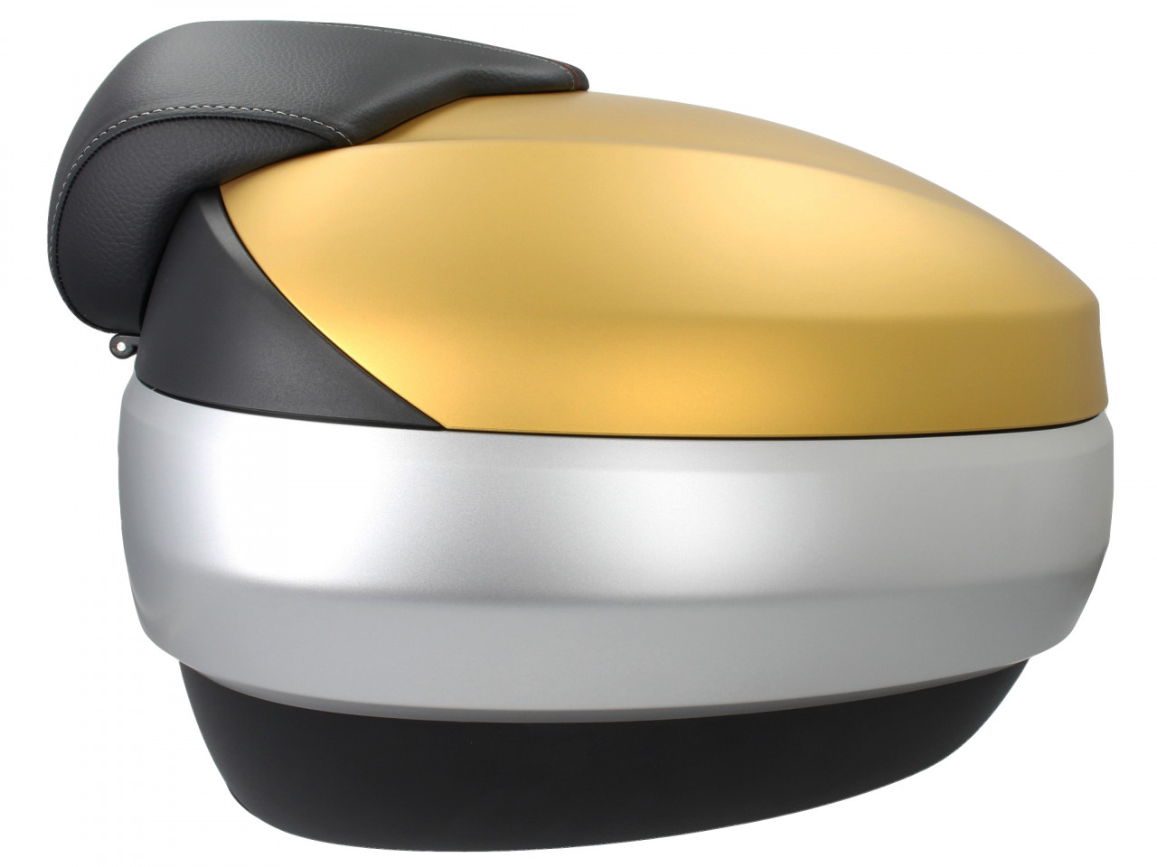 Top Case 50 l, (LE_gold matt) incl. coussin dorsal pour Piaggio MP3 500 Sport Advance HPE