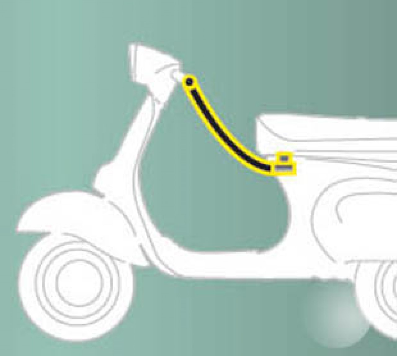 Serrure spéciale (banquette - guidon) pour MP3 Original