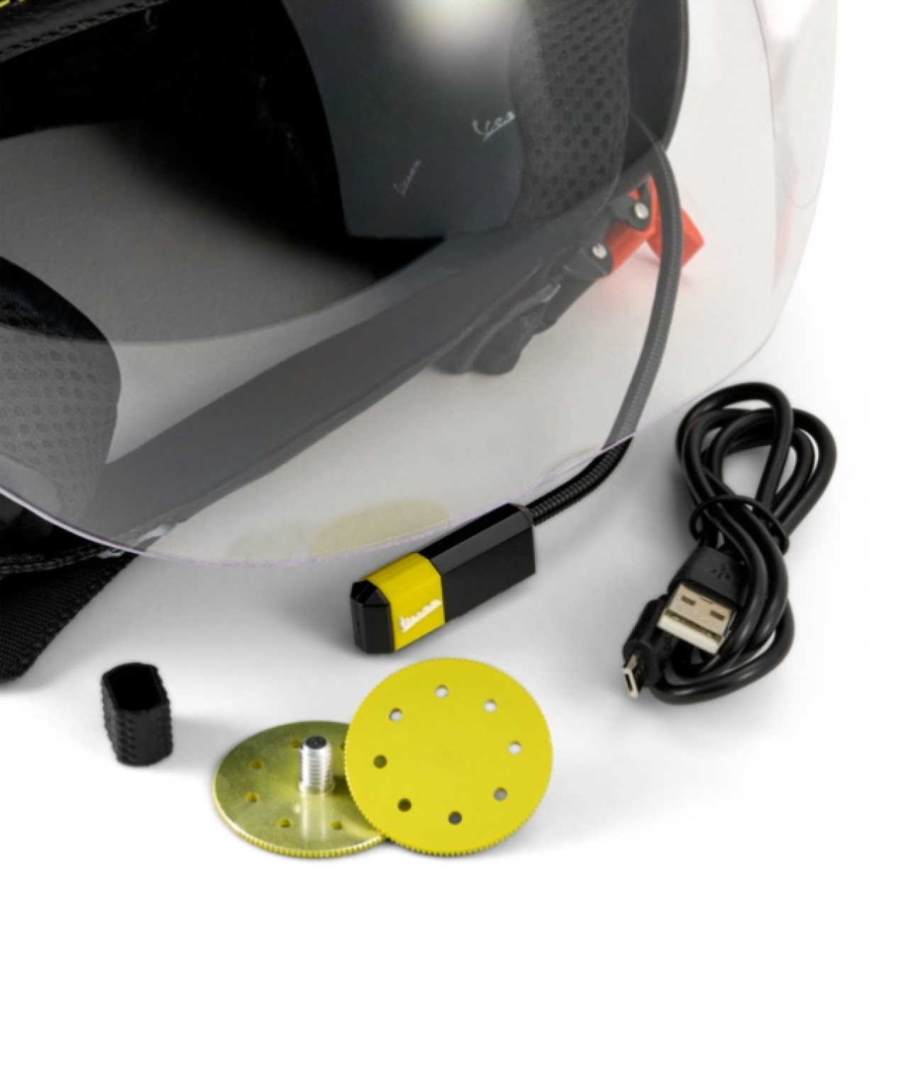 Vespa casque jet Visor 4.0 Grigio Ottimista Matt - Bluetooth