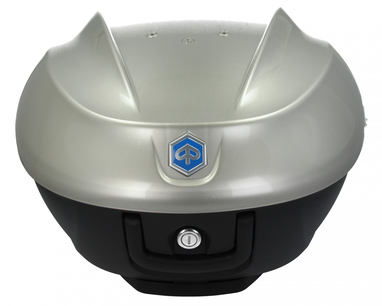 Top Case Kit 36 l. Gris Cloud G04 Original Piaggio pour Beverly HPE (plaque de maintien incluse)