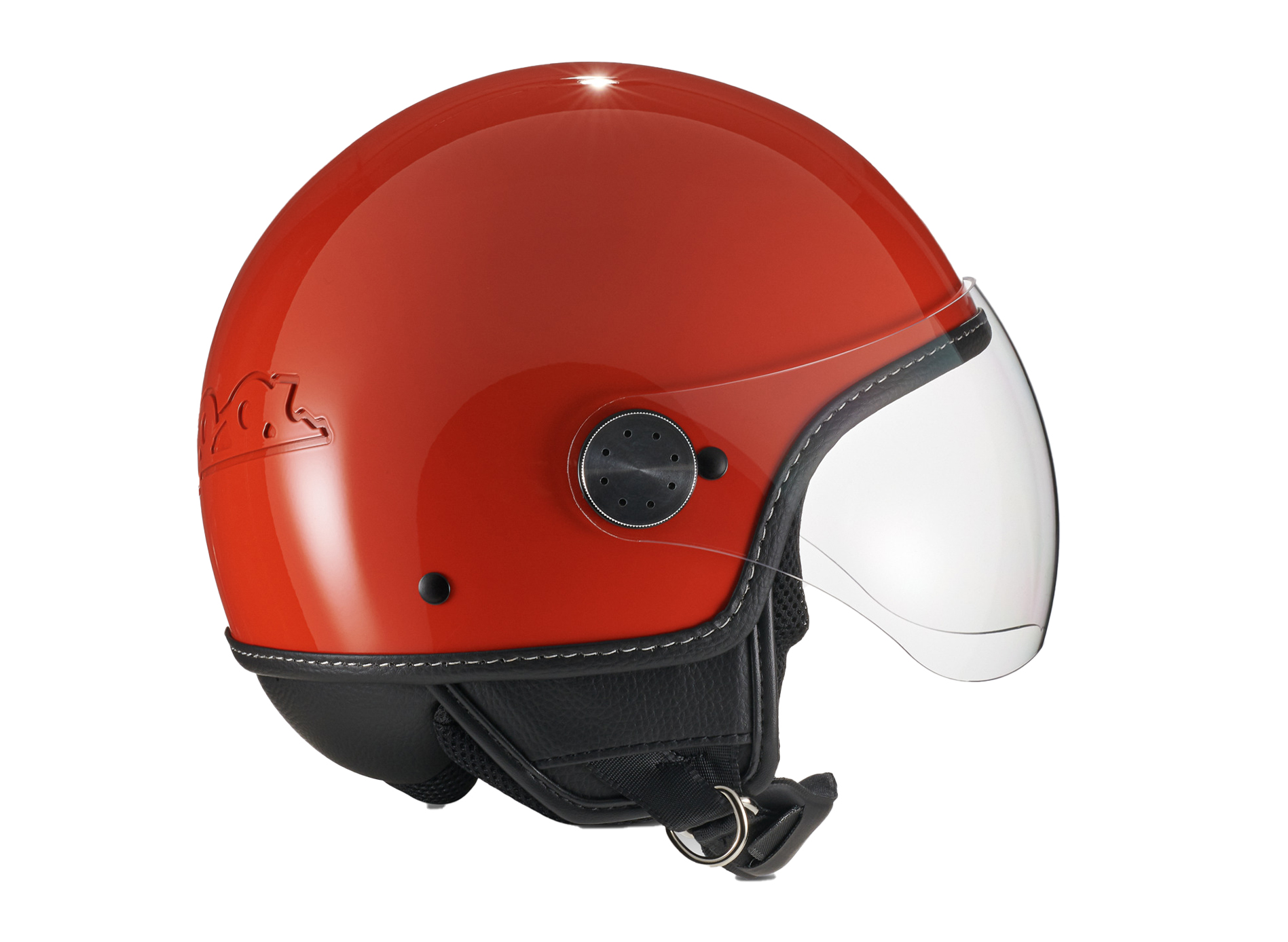 Vespa casque jet visor 4.0 orange impolsivo