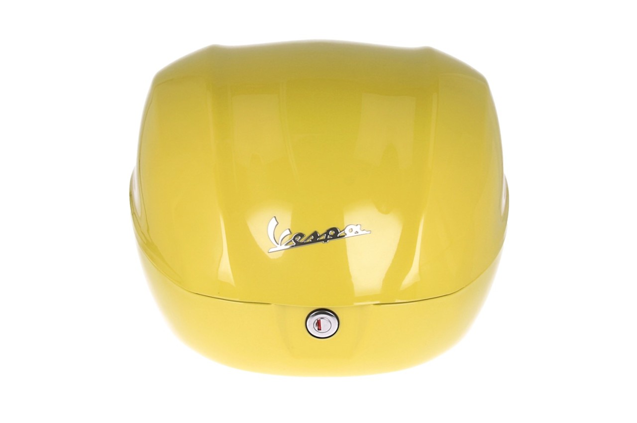 Top case Vespa 32 L jaune brillant L08 sans dossier