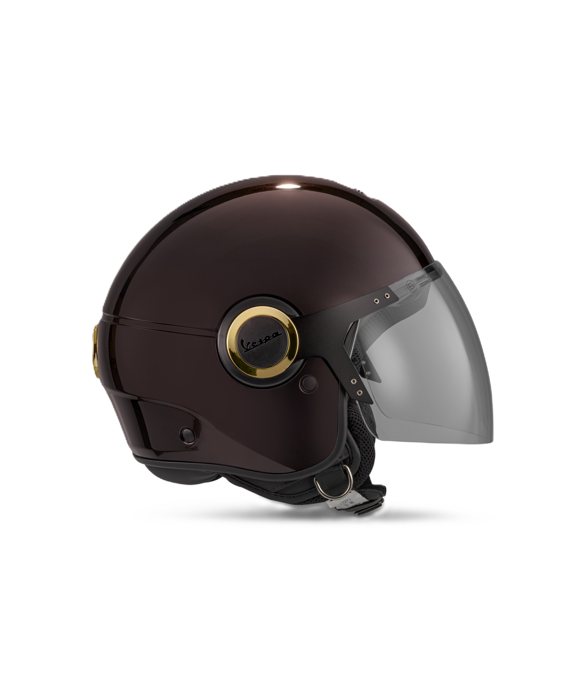 Casque jet Vespa Demi Jet 946 Horse marron brillant