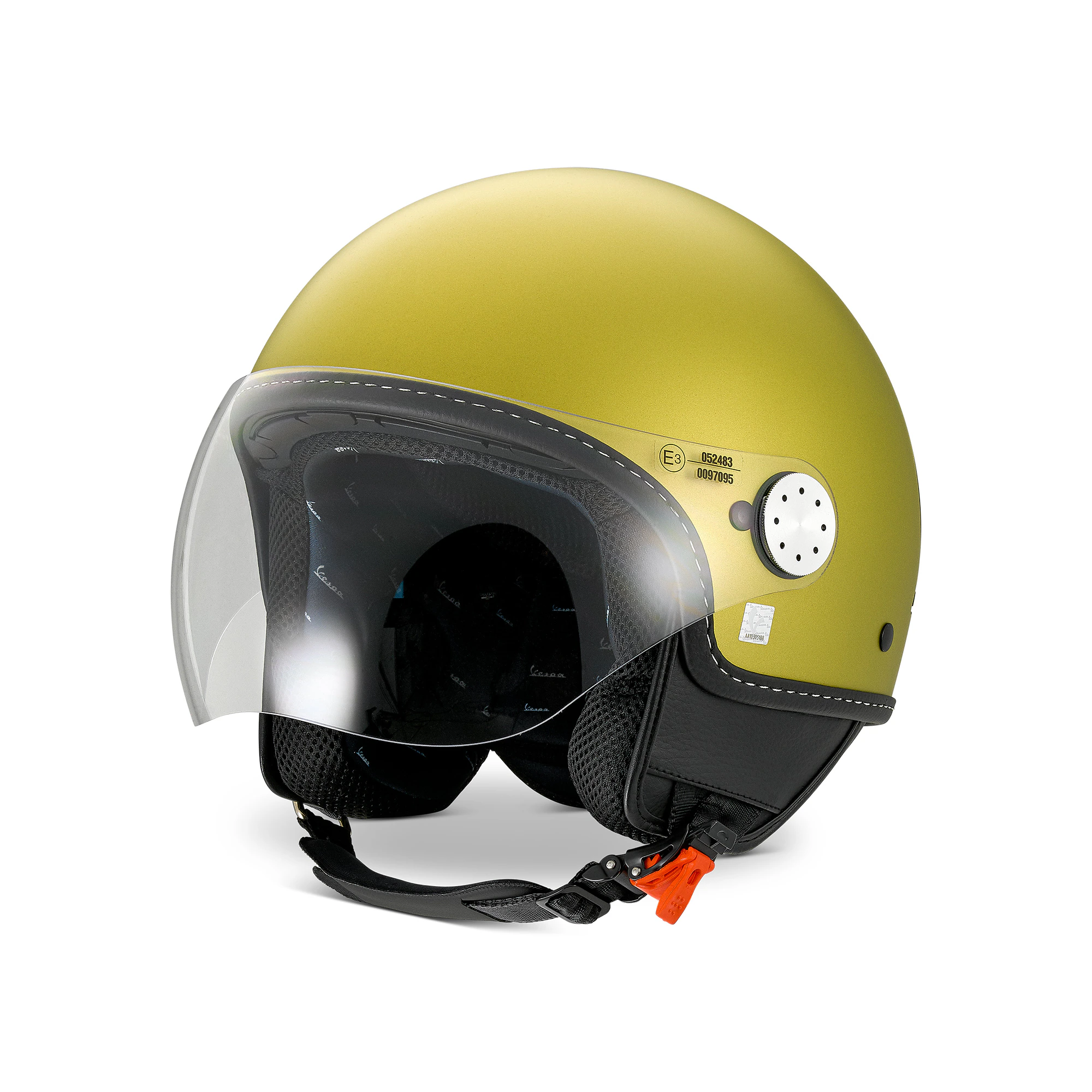 Vespa casque jet visor 4.0 vert ambizioso mat