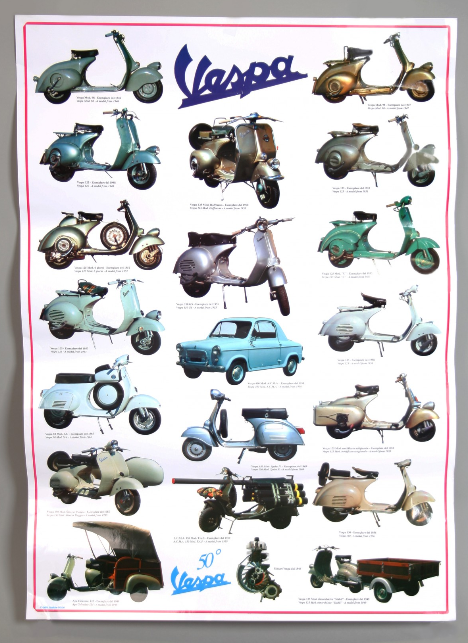 Affiche Vespa, Vespa 2e série