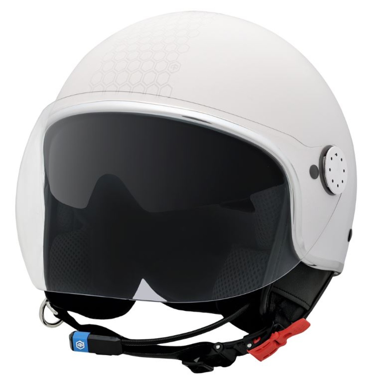 Casque intégral Piaggio Demi Jet Mirror blanc mat