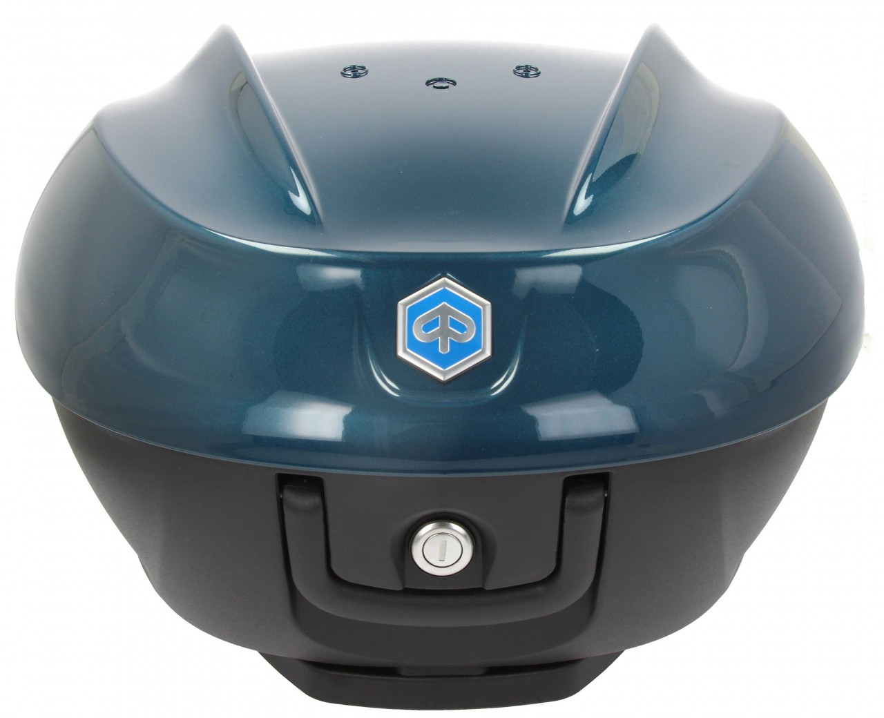 Top Case Kit 36 l. Bleu Oxygen B12 Original Piaggio pour Beverly HPE (plaque de maintien incluse)
