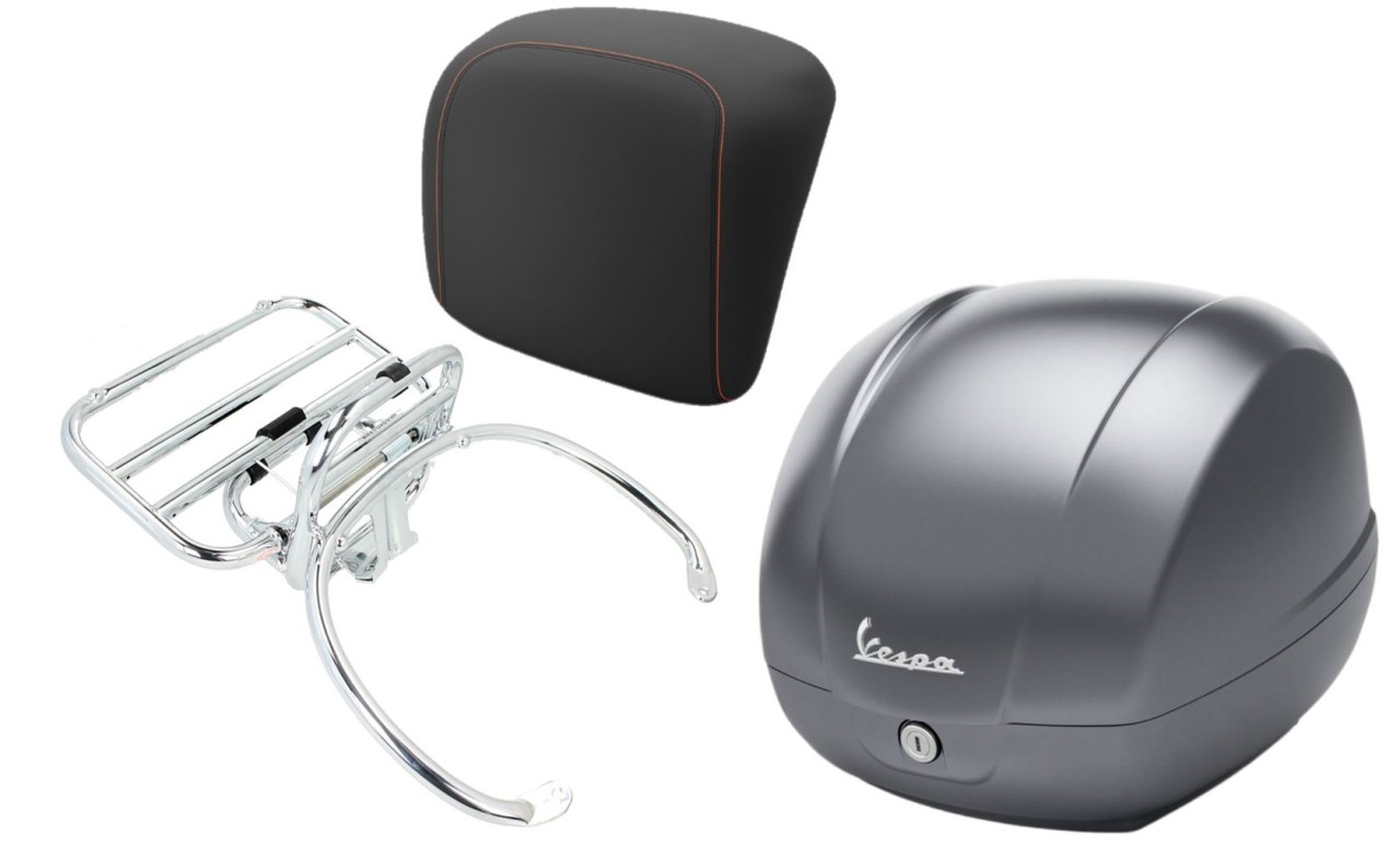 Top case original 36L pour Vespa GTS 125/310 et GTV 310 - bleu foncé / 288/A
