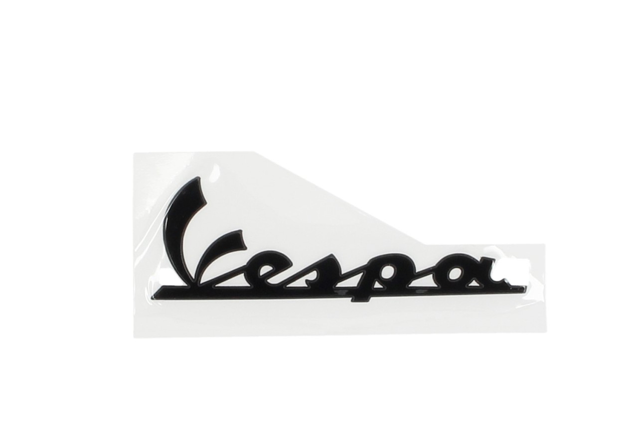 Inscription "Vespa" plaque de jambe avant - noir/anthracite brillant