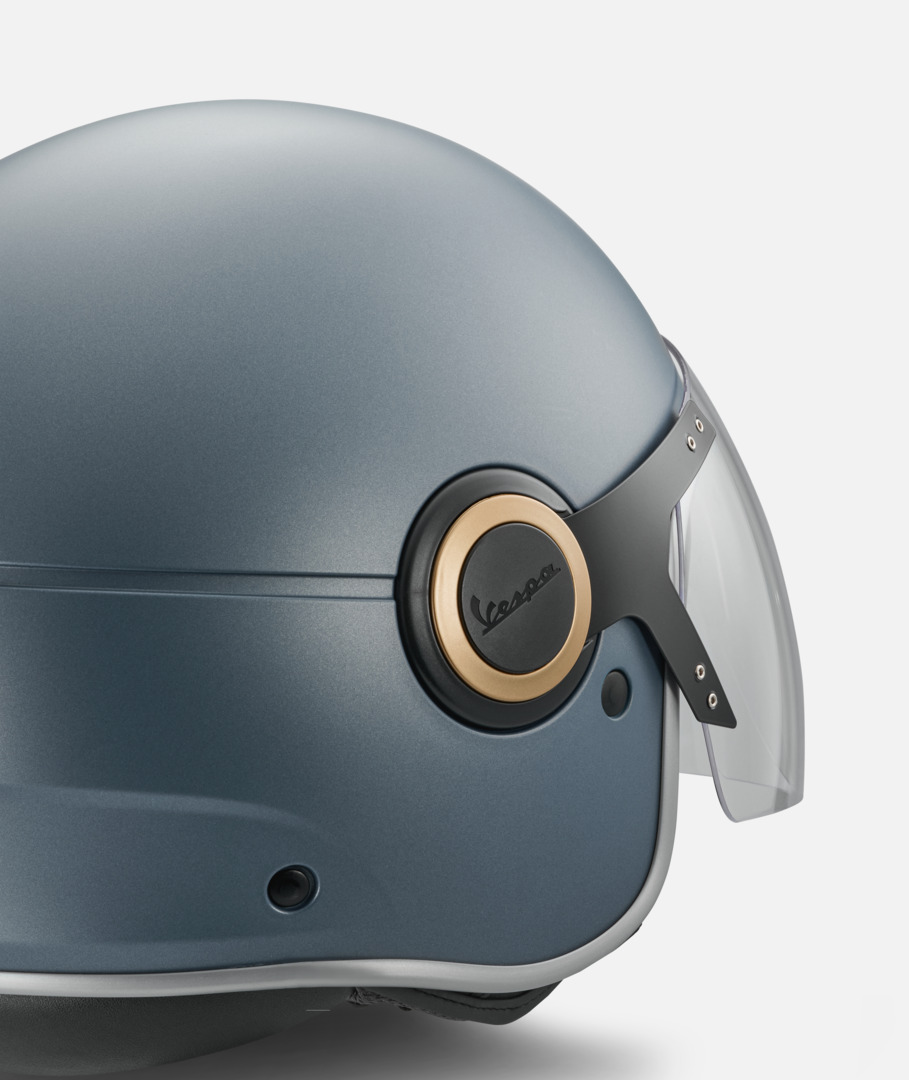 Casque jet Vespa Officina 8 bleu mat - L