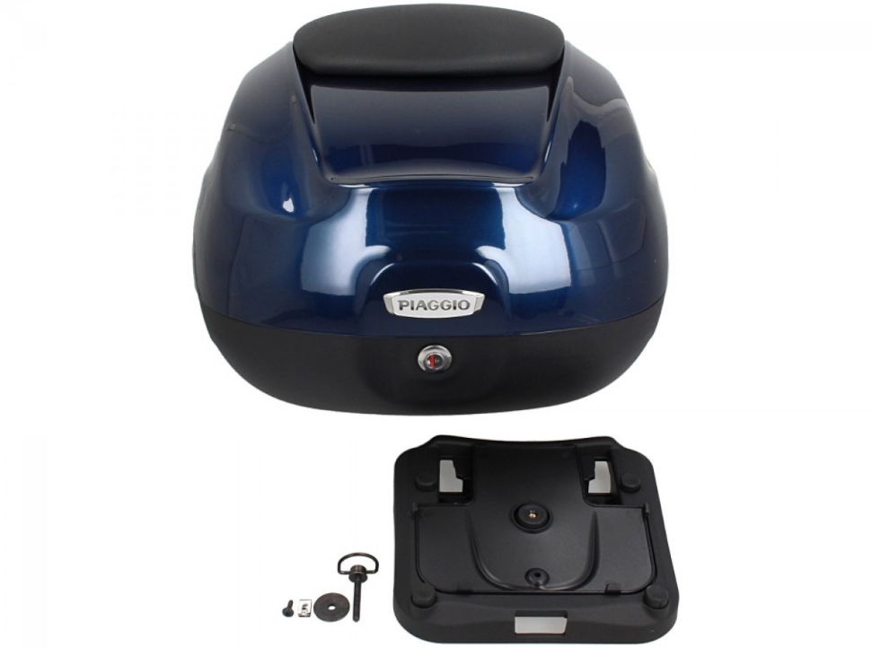 Top case 37 L avec dossier pour Piaggio Medley 125/150 (16-18) - bleu nuit 222/A