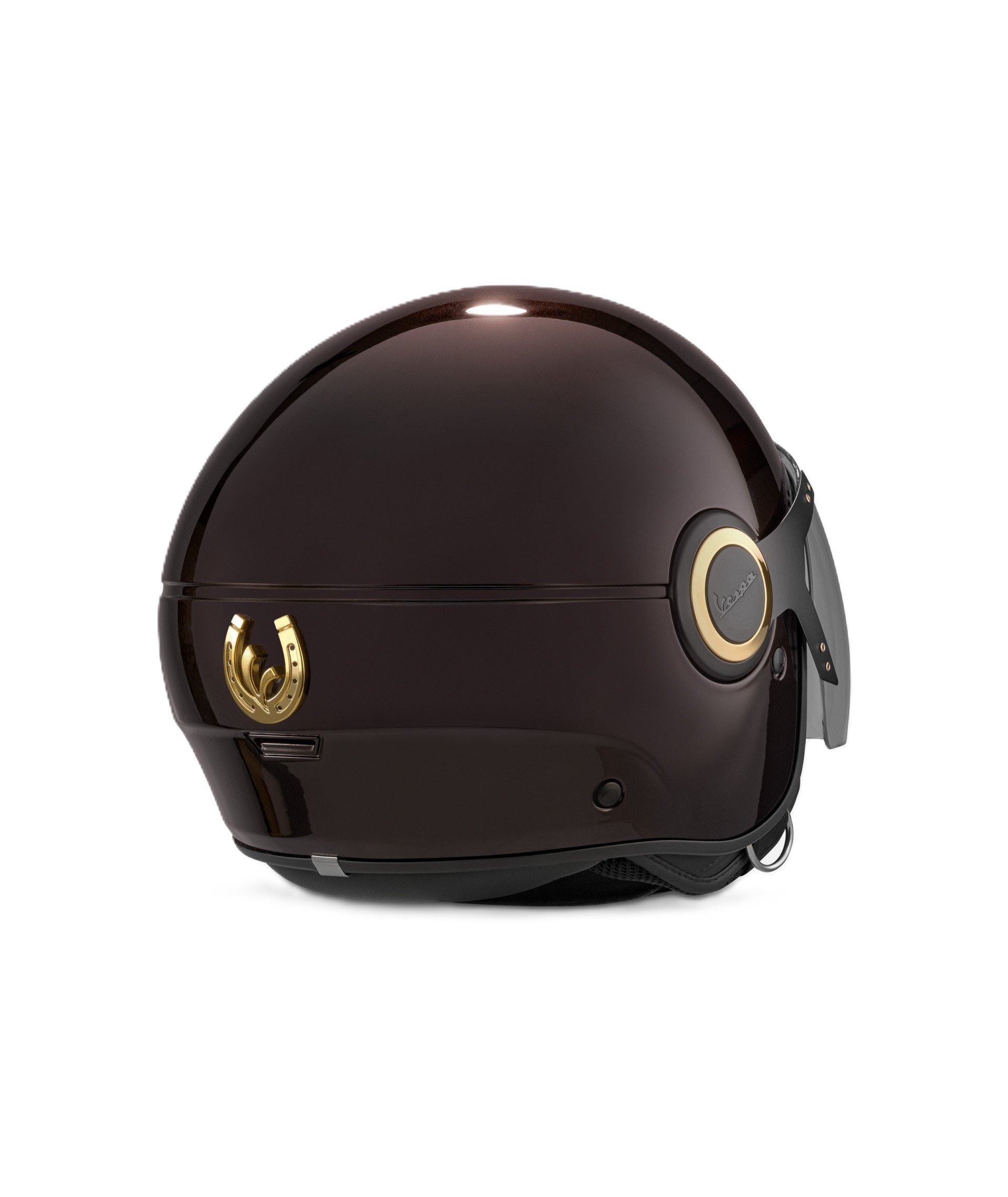 Casque jet Vespa Demi Jet 946 Horse marron brillant
