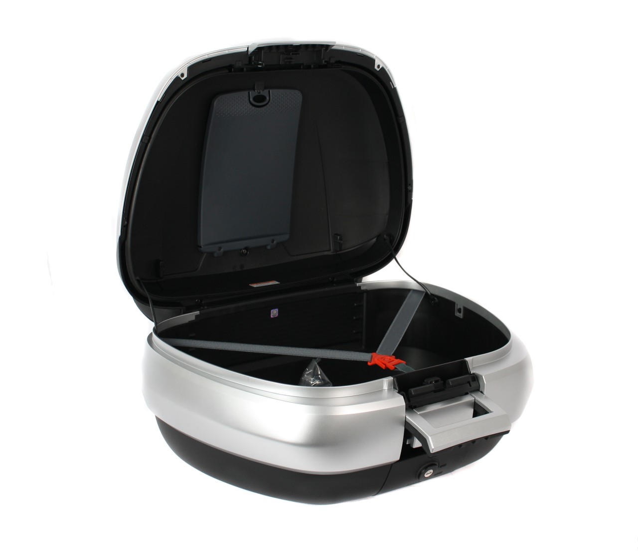 Top Case 50 l, (H4_gris mat 760/B) incl. coussin dorsal pour Piaggio MP3 500 Sport Advance HPE