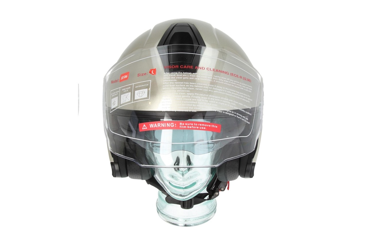 Casque Piaggio Full Jet PFJ gris brillant