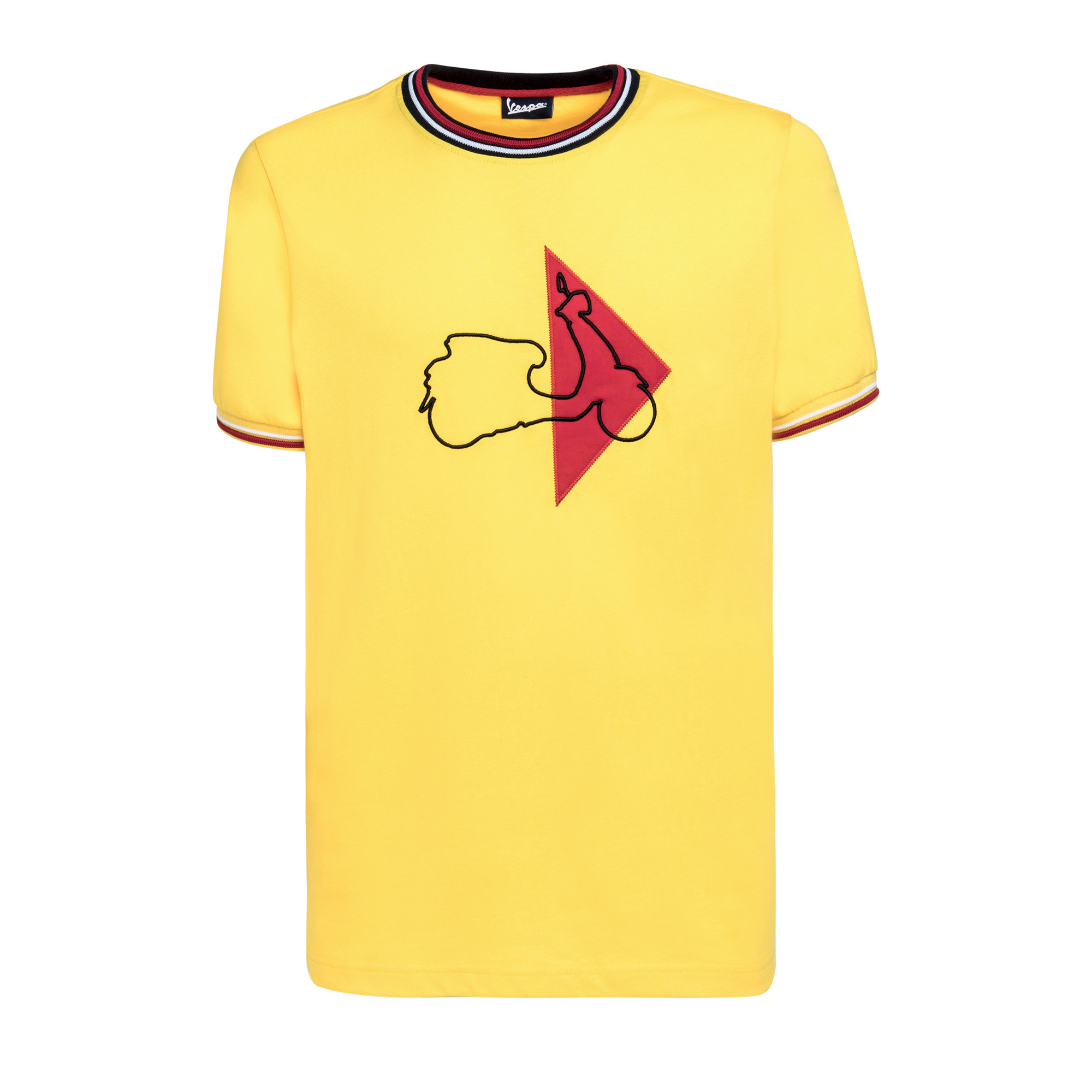 T-shirt Vespa moderniste homme jaune