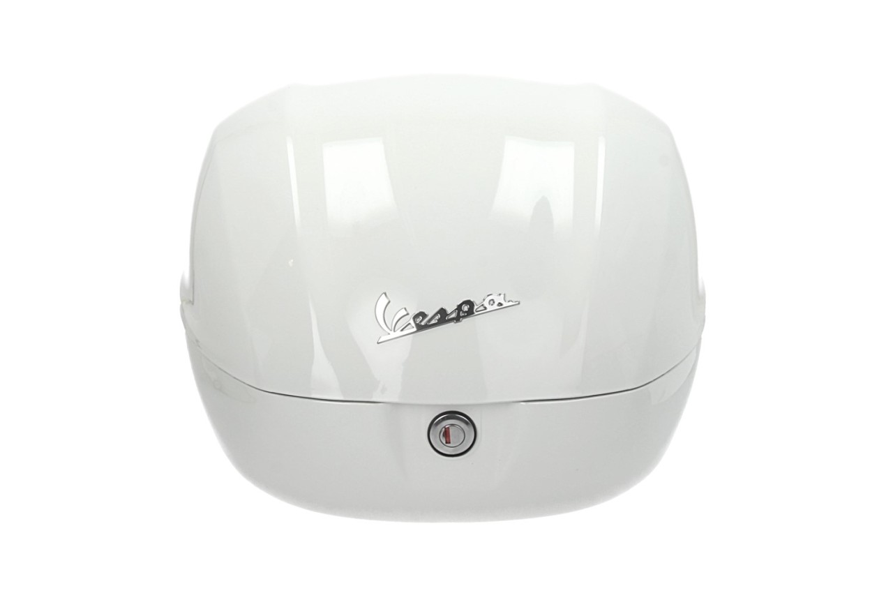 Top case Vespa 32 L blanc brillant B04 sans dossier