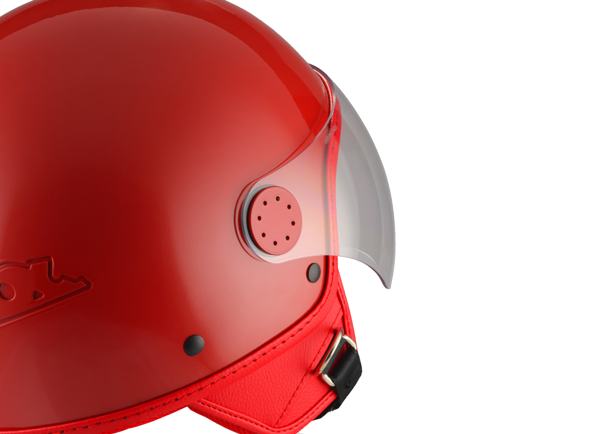 Vespa casque jet visor 4.0 rouge