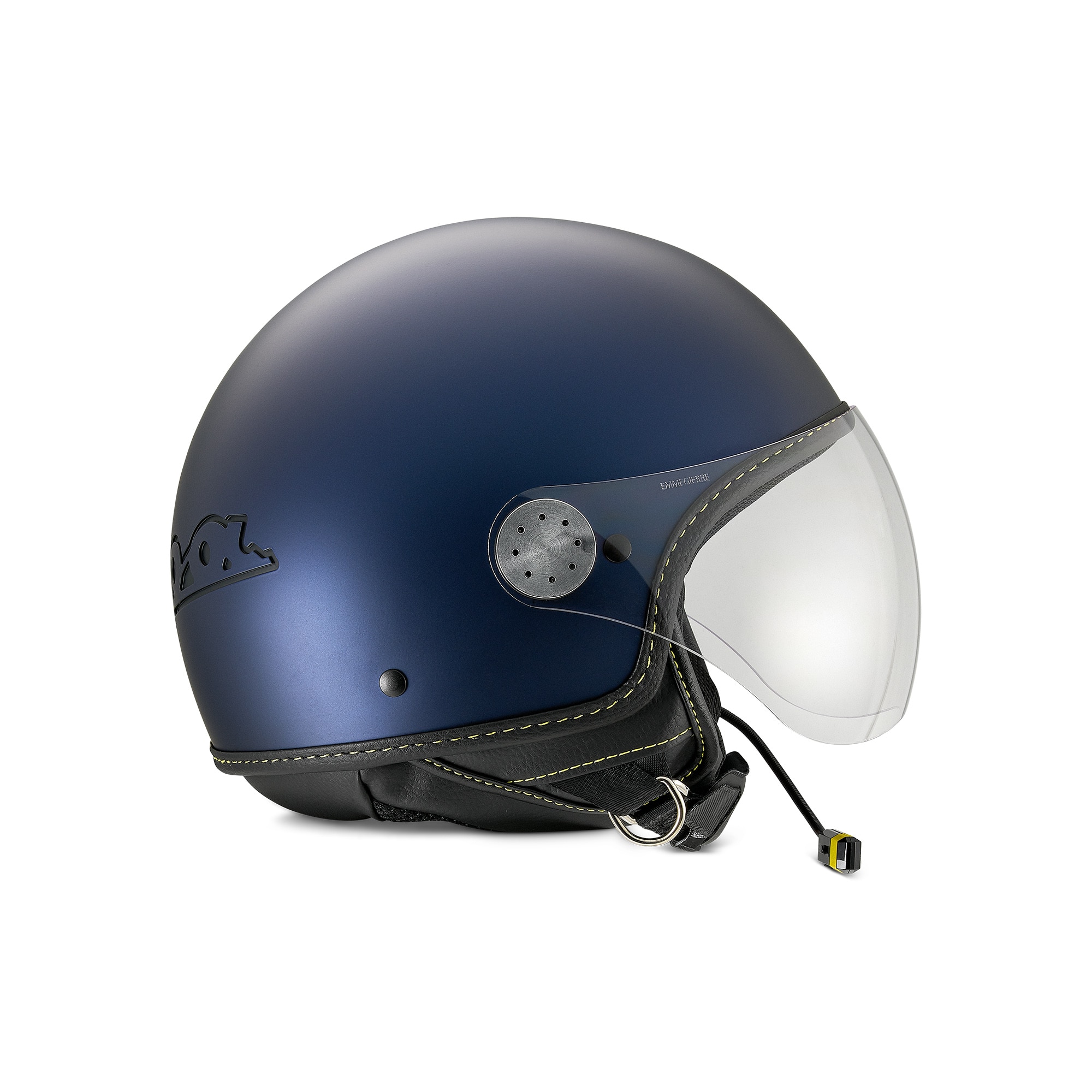 Vespa casque jet Visor 4.0 bleu Energico - Bluetooth