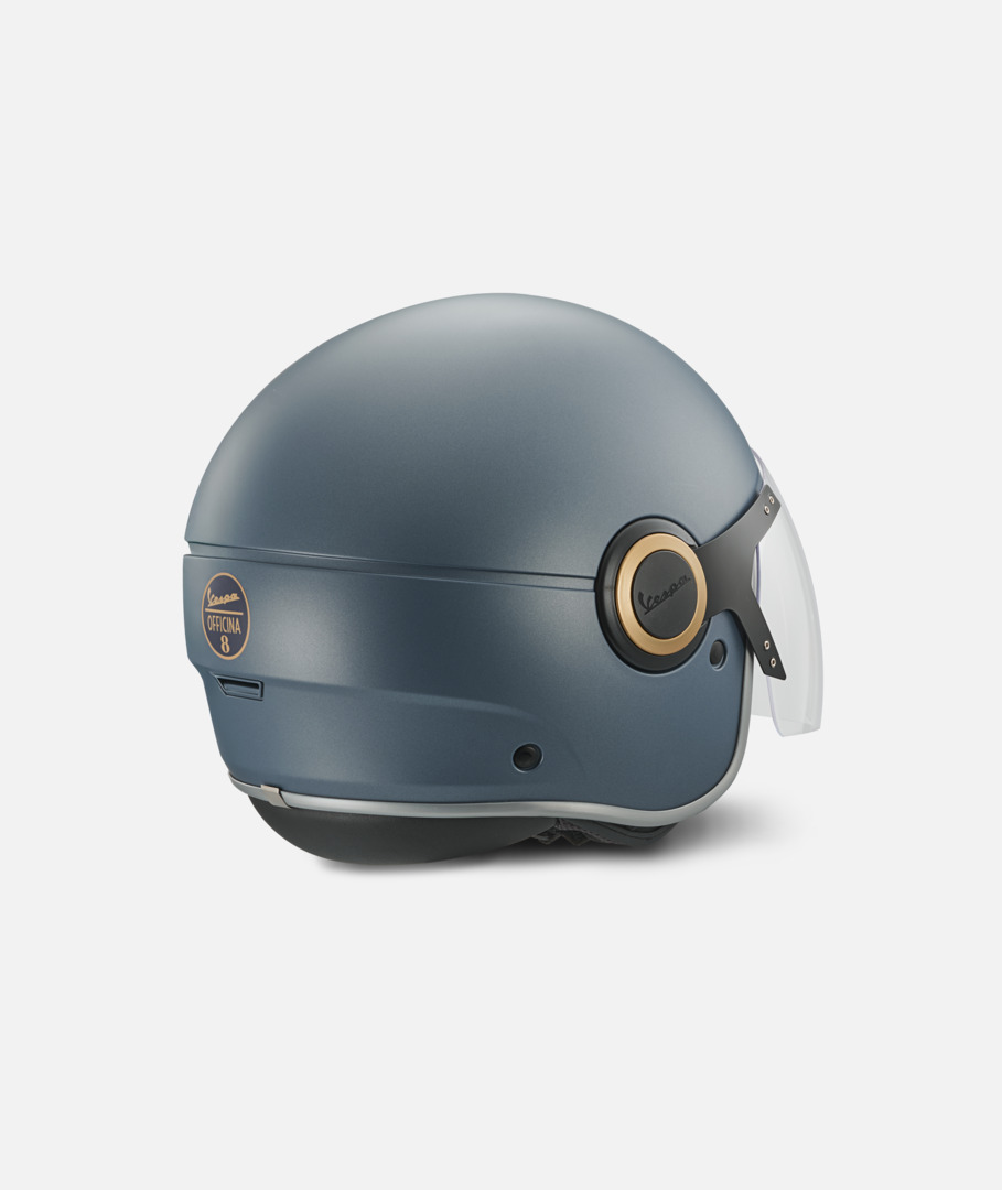 Casque jet Vespa Officina 8 bleu mat - L