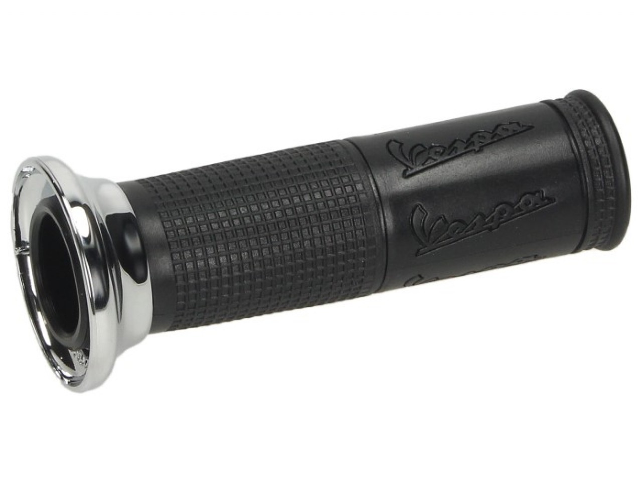 Poignée d'origine noire "Logo/chrome" pour Vespa ET/​LX/​LXV/​S/​Primavera/​Sprint 50-150ccm