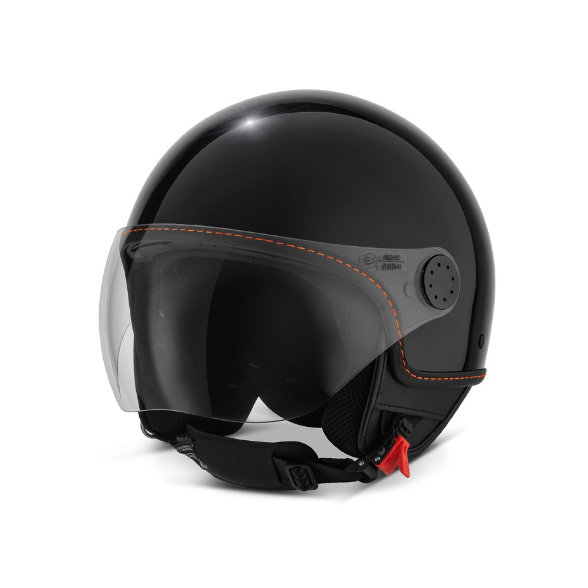 Vespa casque jet visor 4.0 noir / orange