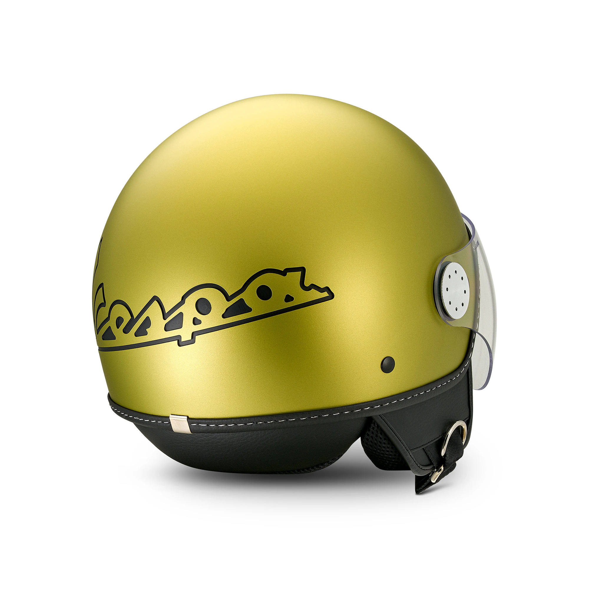 Vespa casque jet visor 4.0 vert ambizioso mat