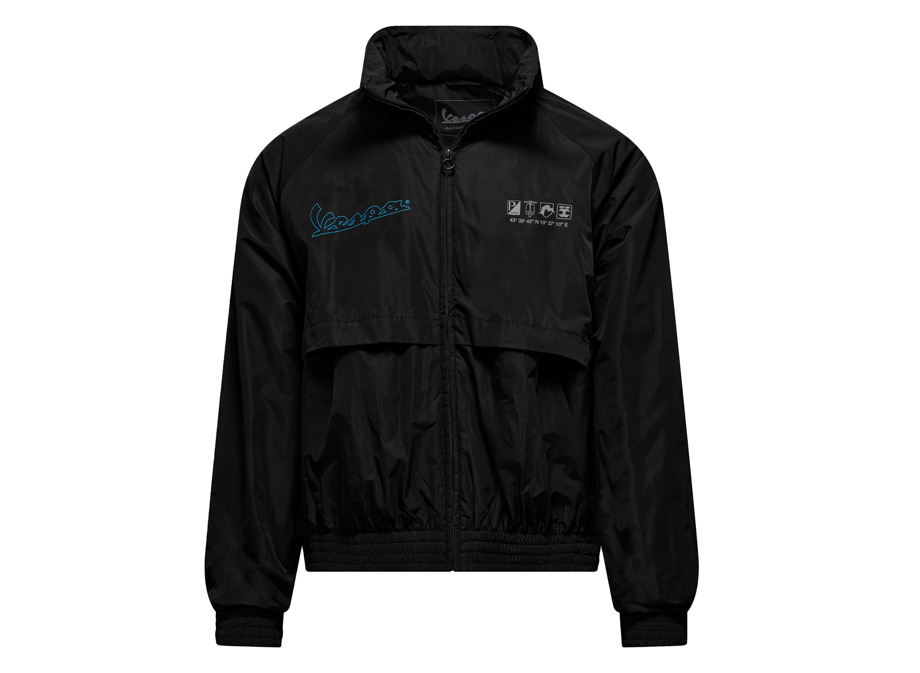 Veste coupe-vent Vespa noire collection DEC