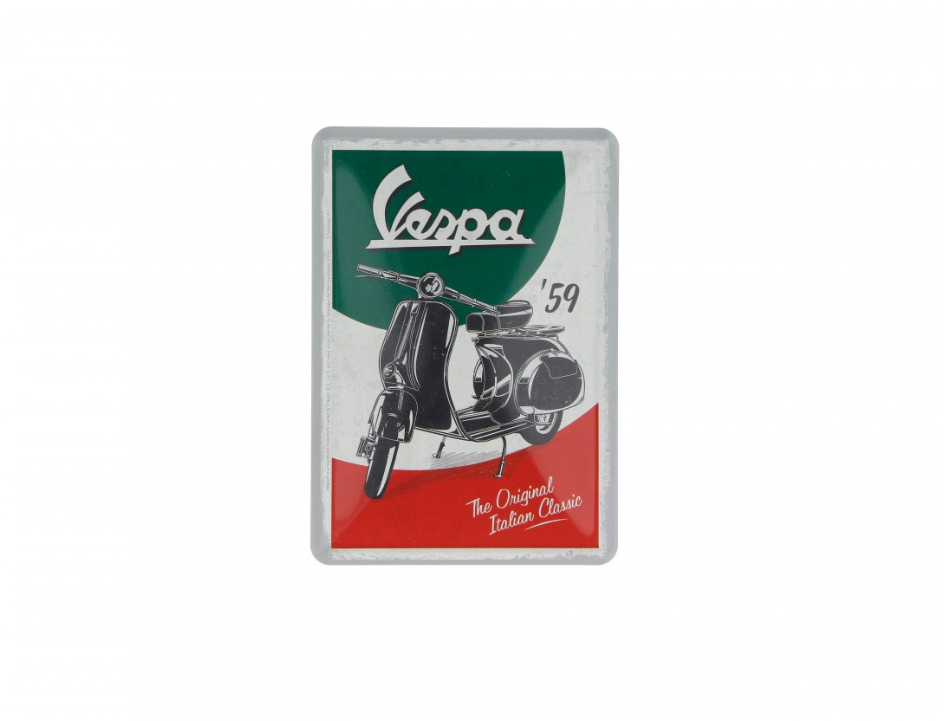 Carte postale en étain Vespa The Italian Classic