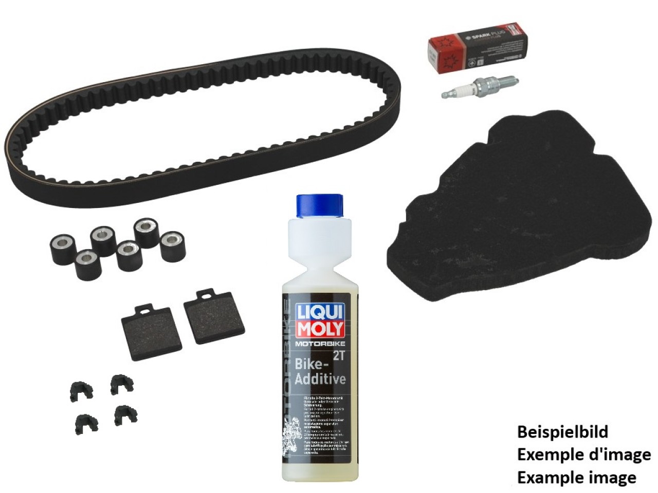 Kit d'inspection Premium (OEM) avec plaquettes de frein + additif Piaggio TPH 50 2001