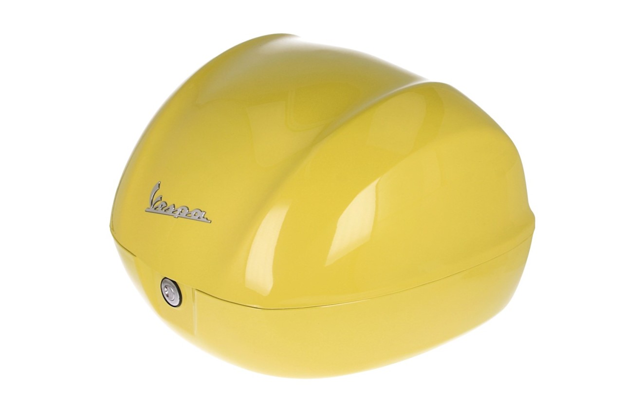 Top case Vespa 32 L jaune brillant L08 sans dossier
