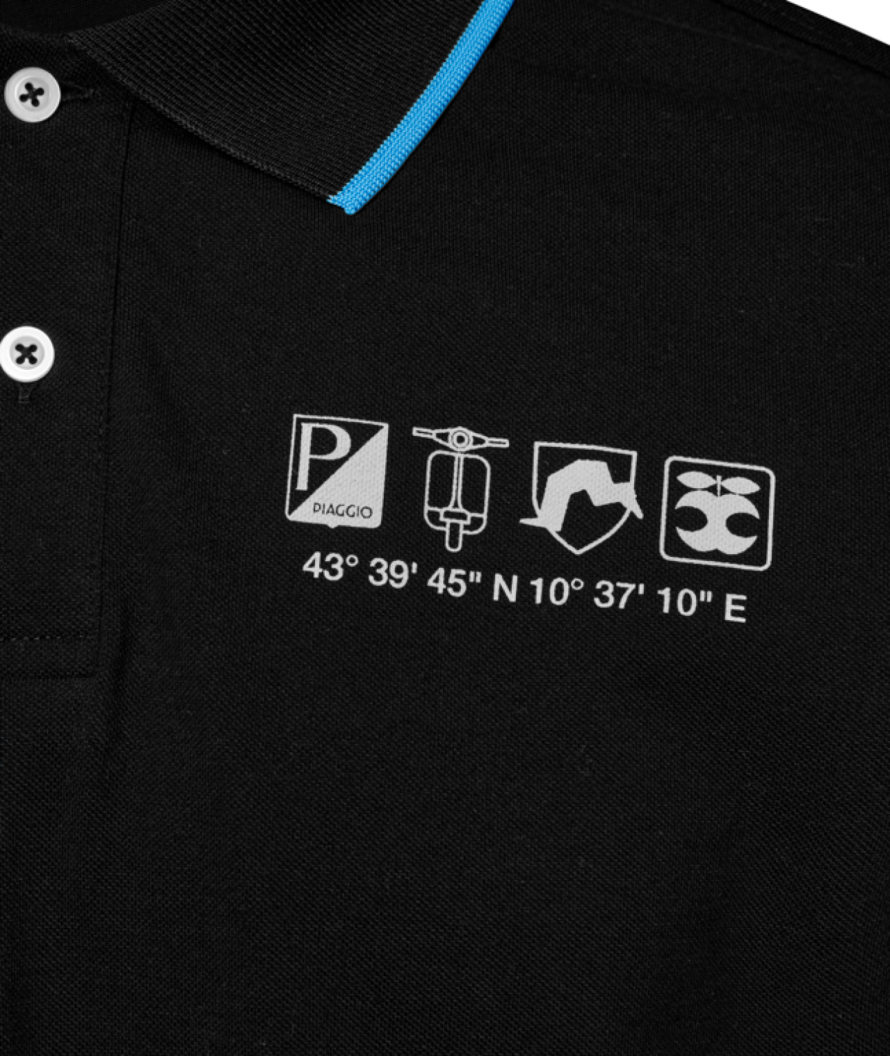 Polo Vespa noir, collection DEC