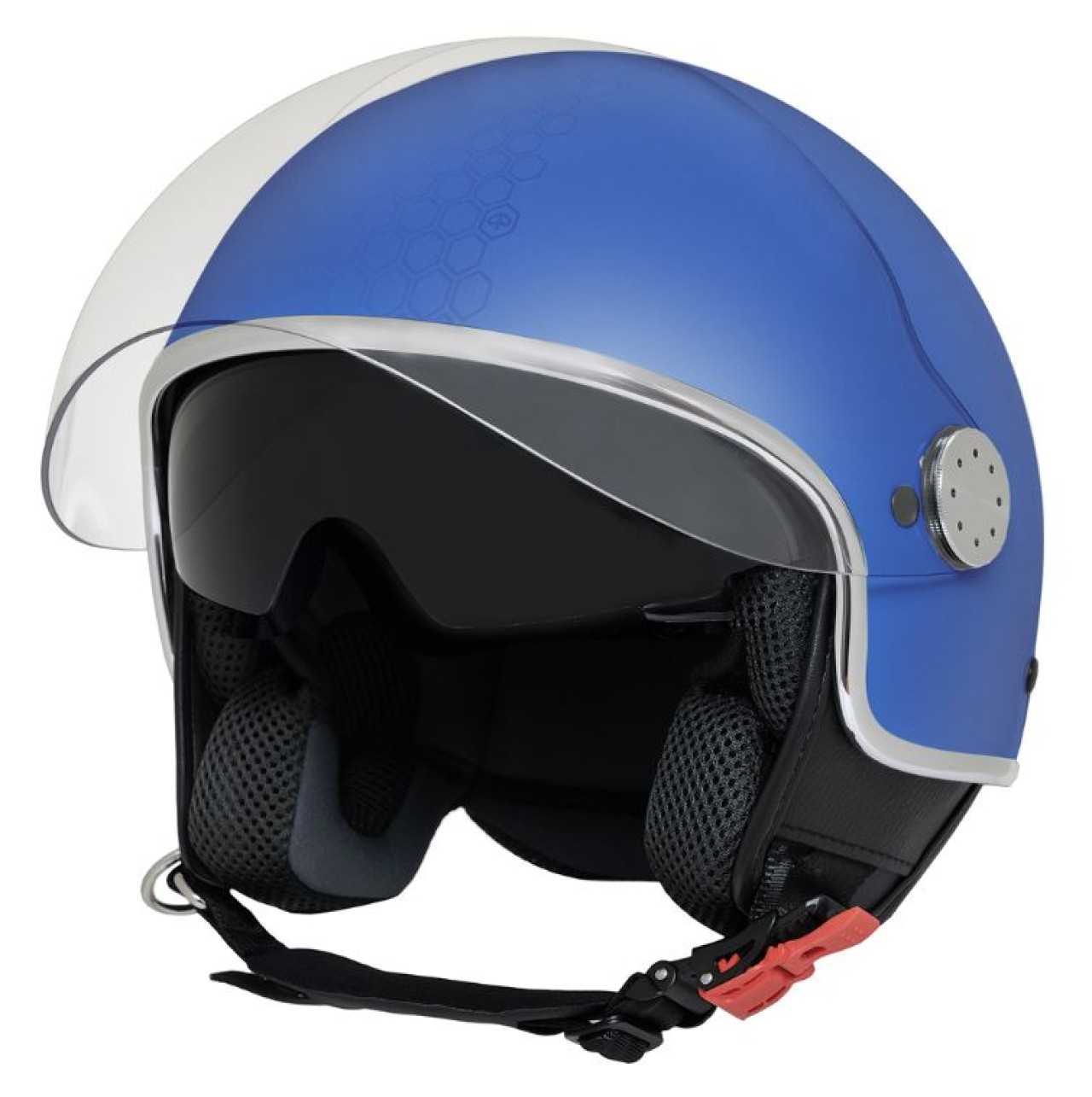 Casque intégral Piaggio Demi Jet Mirror bleu mat