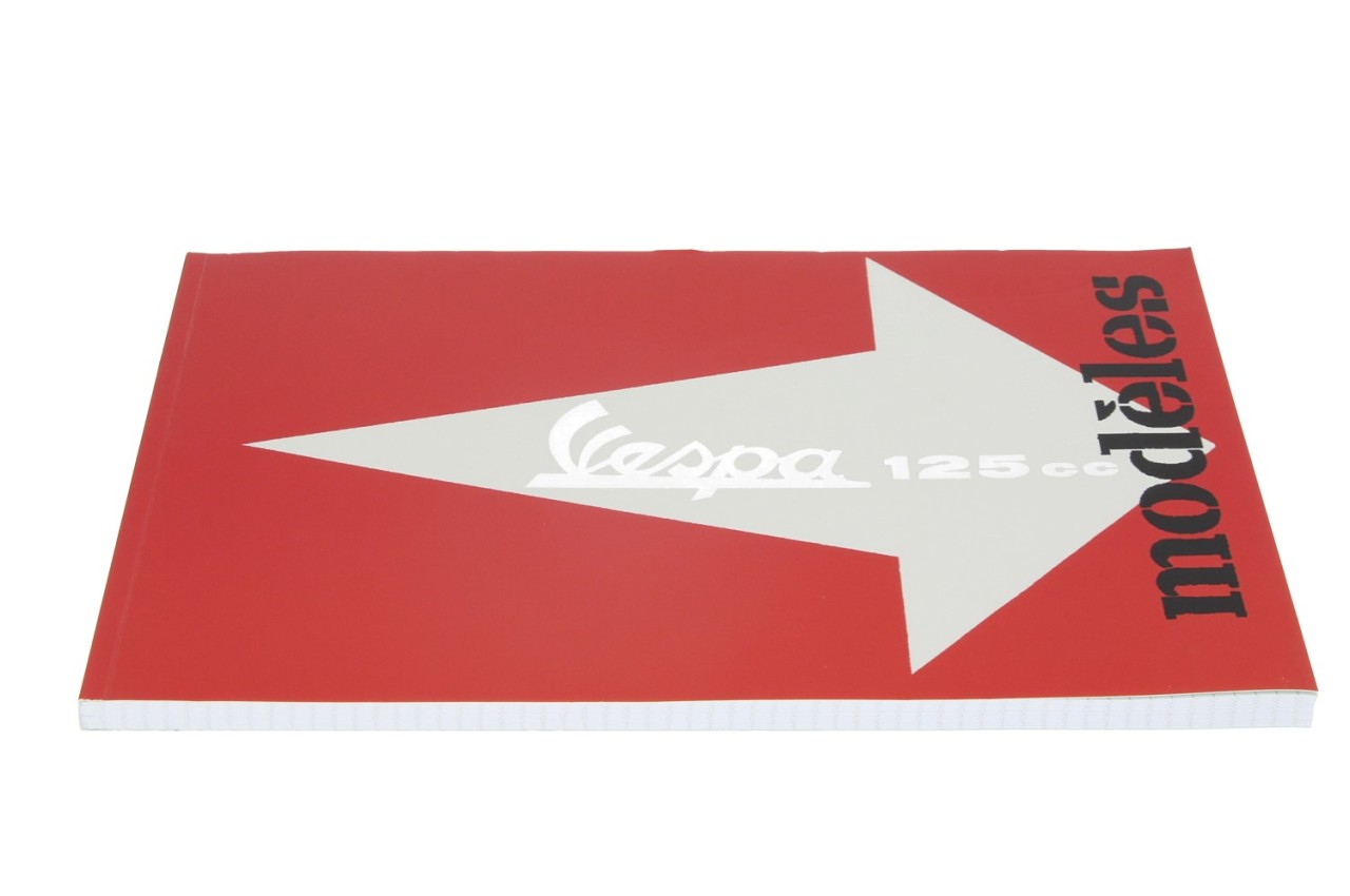 Bloc-notes Vespa DIN A4, flèche Vespa