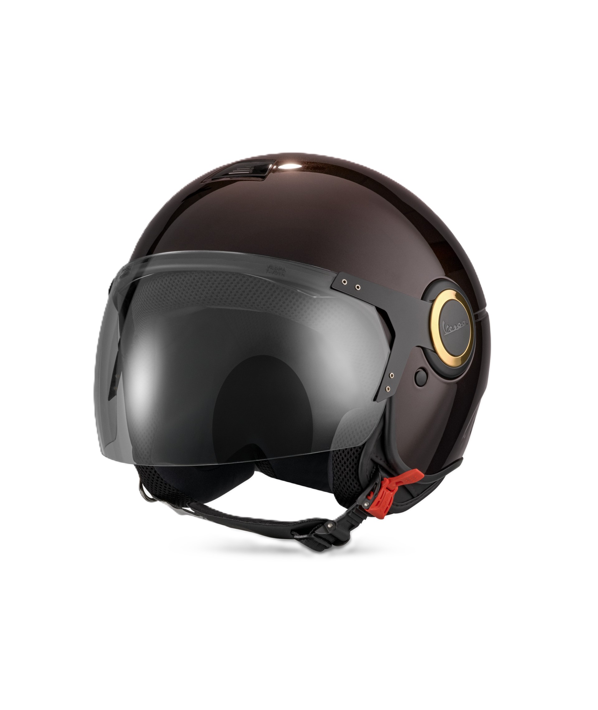Casque jet Vespa Demi Jet 946 Horse marron brillant